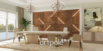 Гипсовая панель FIELDS platinum артикул D-0008-pl