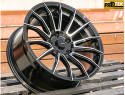 Комплект дисков R17 8,0J ET+35 5*114,3 Shogun S15 Черный с полированными лучами (S294)
