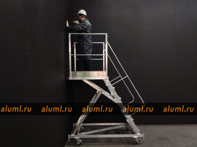 Стремянка передвижная алюминиевая Н-1.7А