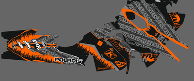 Наклейки на снегоход  Polaris Axys 2016 2017 2018 2019 #1577
