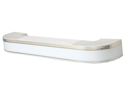 360 карниз УЛЬТРАКОМПАКТ МЕАНДР золото/белый 3х рядный  [49617]