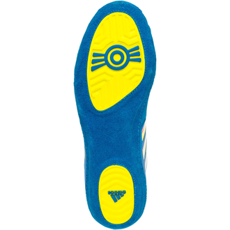 Купить Борцовки Adidas Combat Speed 5 G25907 с доставкой голубые с желтым фото подошвы