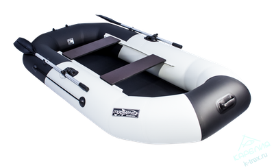 Лодка ПВХ Мастер Лодок Таймень NX270 "Комби" Св.Серый / Чёрный
