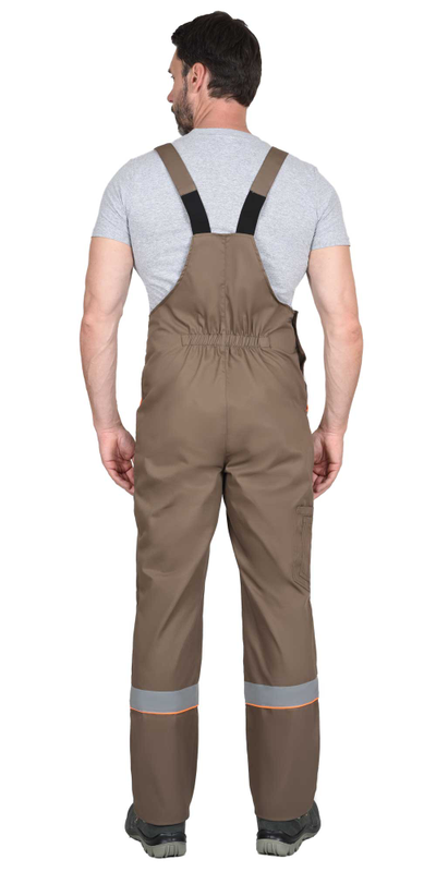 Костюм СИРИУС-МАСТЕР летний: куртка, полукомбинезон, кофейный с тёмно-коричневой отделкой