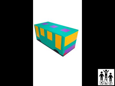 Мягкий модуль Машина "Автобус" зеленый