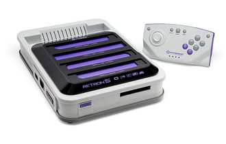 RetroN 5 NES, Денди, SNES, SEGA, GBA Консоль 7 в 1 (Серая)