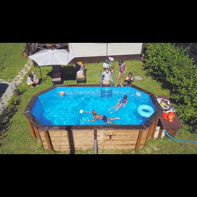 Деревянный морозоустойчивый бассейн "Баргузин" 500 х 250 х 145 см Кристалл