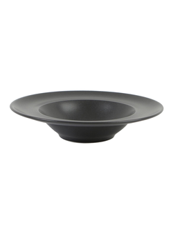 Тарелка глубокая 25 см фарфор цвет чёрный