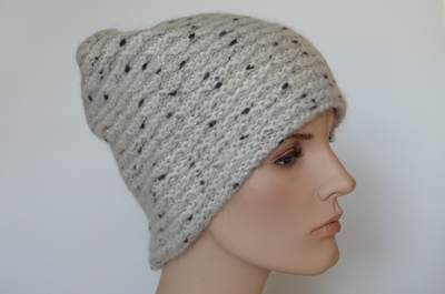 Белая меланжевая шапка Визио Италия