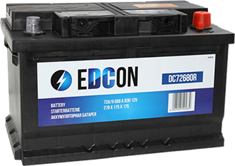 EDCON (VARTA) 72Ah 680A низкий
