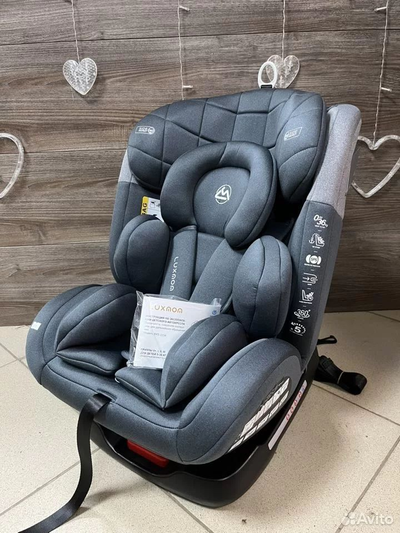 Автокресло Luxmom 210 (Isofix, 0-36 кг, 0-12 лет) Темно-серый