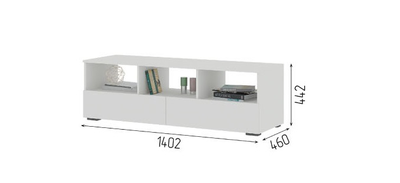 Спальня ХЕЛЕН - Тумба ТБ 02 Белый Шагрень/Белый Шагрень