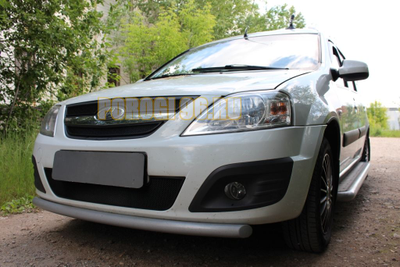 Защита радиатора Lada Largus 2012- / Largus Cross 2014- black верх