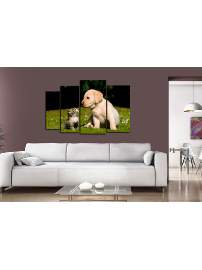 Модульная картина "Маленькие друзья"