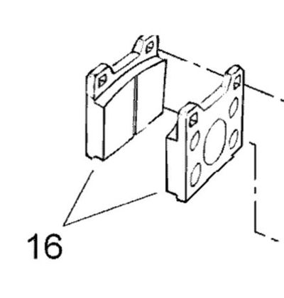 Тормозные колодки оригинальные BRP 415084600/414990000 для BRP LYNX/Ski-Doo