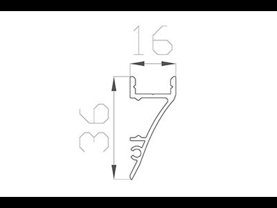 Алюминиевый профиль 4L-1636-D ANOD