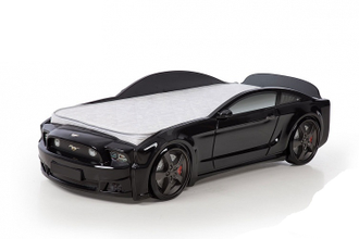 кровать-машина Мустанг 3D черная