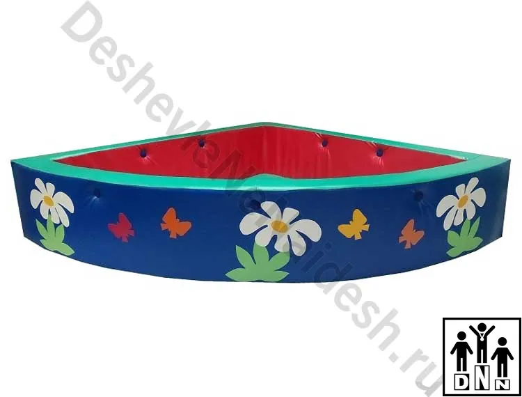 Сухой бассейн угловой Ромашки синий