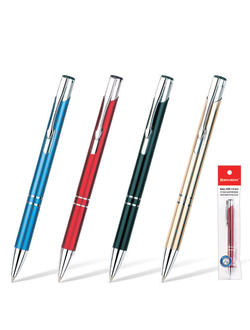 Ручка бизнес-класса шариковая BRAUBERG "Win", корпус ассорти, узел 1 мм, линия письма 0,7 мм, синяя, 141434