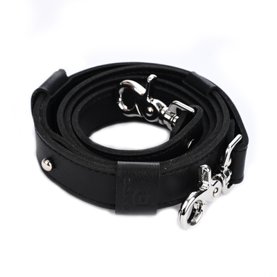 Плечевой кожаный ремень Черный