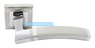 Дверные ручки Rucetti RAP 13-S SN/CP Цвет - Белый никель/хром