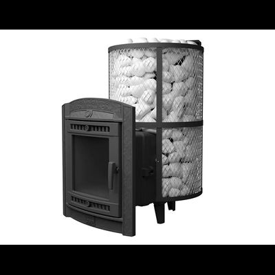 Банная печь Атмосфера L сетка нержавейка с газовой горелкой до 20 м3