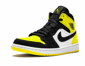 Nike Air Jordan Retro 1 Mid Yellow (Желтые с черным)