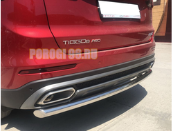 Защита заднего бампера d60 для Chery Tiggo 8 Pro 2021-