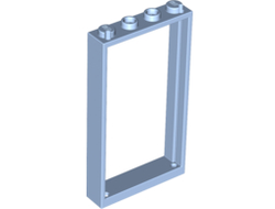 Door, Frame 1 x 4 x 6 with 2 Holes on Top and Bottom, Bright Light Blue (60596 / 6099508 / 6337279)