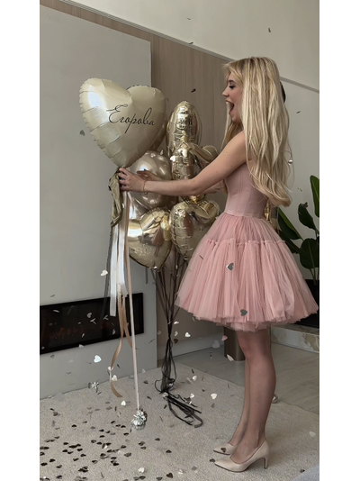 Шар хромированный с фамилиями 1 шт