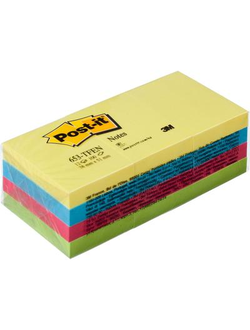Стикеры Post-it Original 38x51 мм неоновые 4 цвета (12 блоков по 100 листов)