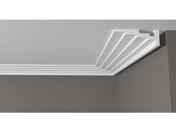 Потолочный плинтус DECOR-DIZAYN DD514, из дюрополимера, под покраску, ударопрочный, 2 метра