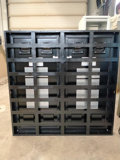 Корпуса кабинетов для светодиодных экранов 1280х1280мм 2х дверный под светодиодные модули