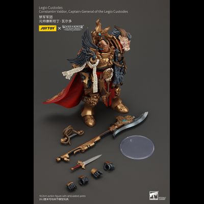 Константин Вальдор, генерал-капитан Легио Кустодес (Warhammer Horus Heresy) - КОЛЛЕКЦИОННАЯ ФИГУРКА 1/18 Legio Custodes Constantin Valdor Captain-General of the Legio Custodes (JT00942) - JOYTOY