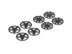 Wheel Cover 5 Spoke and 9 Spoke for Wheel 72206pb01, 8 in Bag - 4 of Each Multipack, Black (72210 / 6336204)