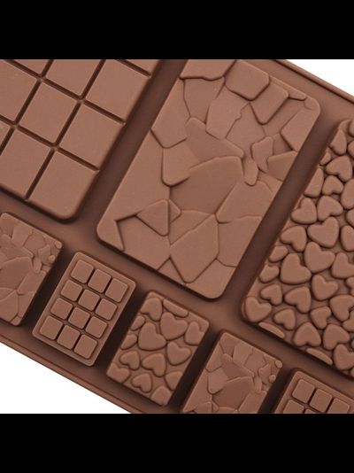 Силиконовая форма "Плитки шоколада микс", 9 ячеек