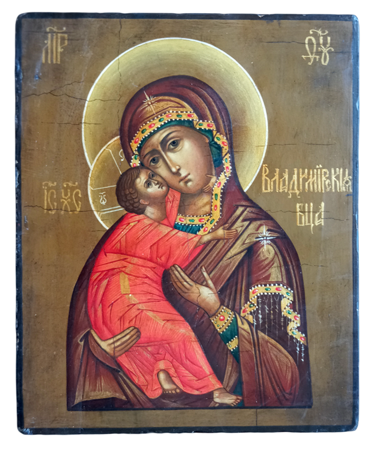 Владимирская Богородица. Рукописная икона.