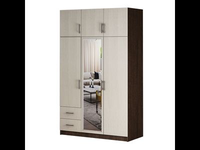 Шкаф 3-х ств с ящиками (1290*2200*560мм), венге/лоредо