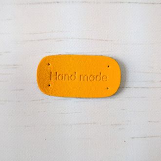 Нашивка Handmade желтая