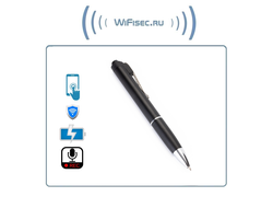 DE/AR5 Wi-Fi аудио диктофон ручка, встроенный регистратор, доступ с мобильного (CamSC Pro), Непрерывная запись - режим - 2 часа. Режим А - 5 дней, Режим В до 9 дней.