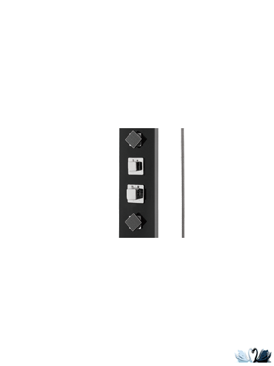 Душевая панель Creavit PT909, гидромассаж, термостекло черного цвета