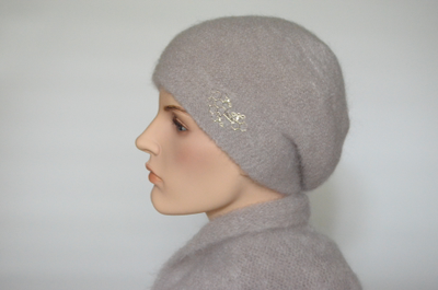 Vizio берет и шарф из мохера 6945 фото