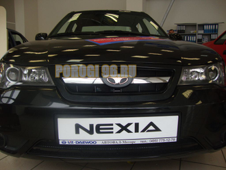 Защита радиатора Daewoo Nexia 2010- black