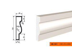 Фасадный молдинг из пенополистирола с покрытием LEPNINAPLAST (Лепнинапласт)  МВ-100/1