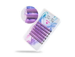ЦВЕТНЫЕ РЕСНИЦЫ, FOR YOU WITH LOVE, LIGHT PURPLE МИКС 8-13 (6 ЛЕНТ)
