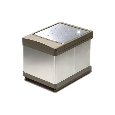 Система сортировки мусора ALBIO 30 2X16 L серый пластик/нержавещая сталь