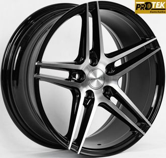 Комплект дисков R16 7,0J ET+35 5*100 Vossen VPS-302 Черный глянец с полированными лучами (G425)