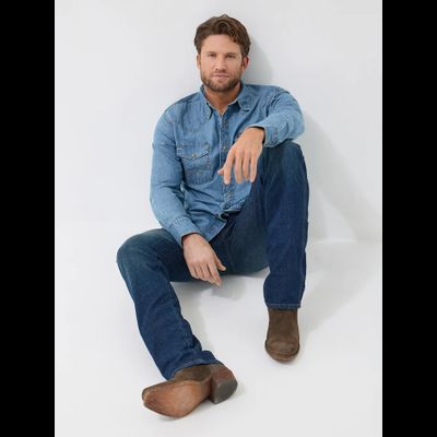 Рубашка Wrangler® Classic Denim Western Snap Shirt