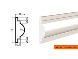Фасадный молдинг из пенополистирола с покрытием LEPNINAPLAST (Лепнинапласт)  МВ-110/3