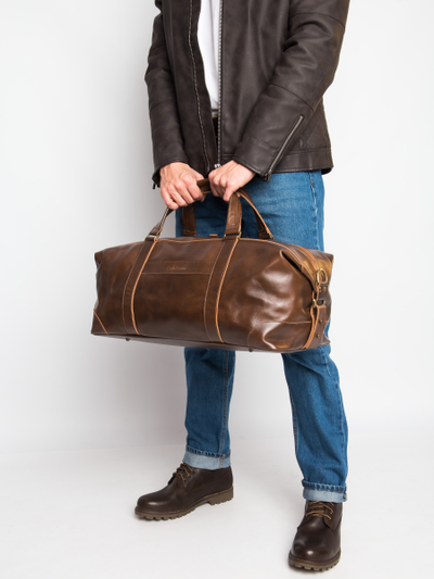 Кожаная дорожная сумка Avellino Premium brown (арт. 
4039-63)